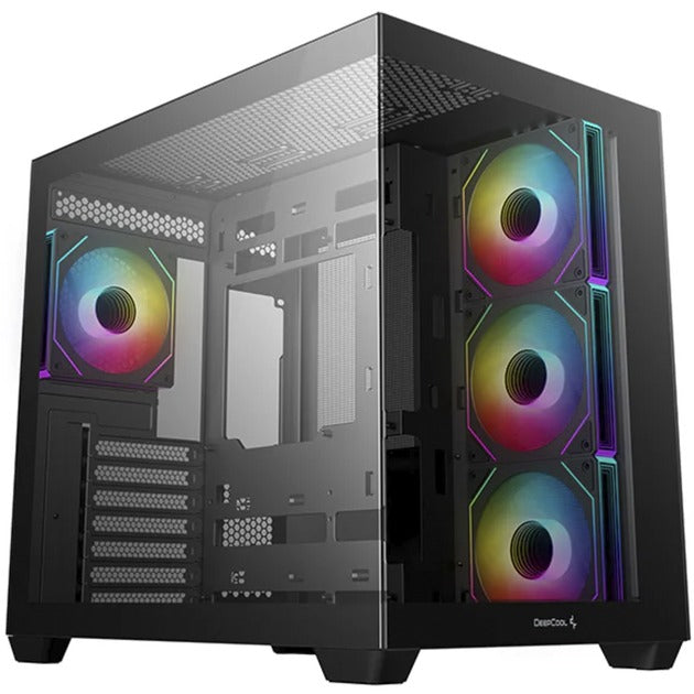 Boîtier tour midi Deepcool CG530 4f (noir | 2x USB-A | 1x USB-C | RGB | verre trempé)