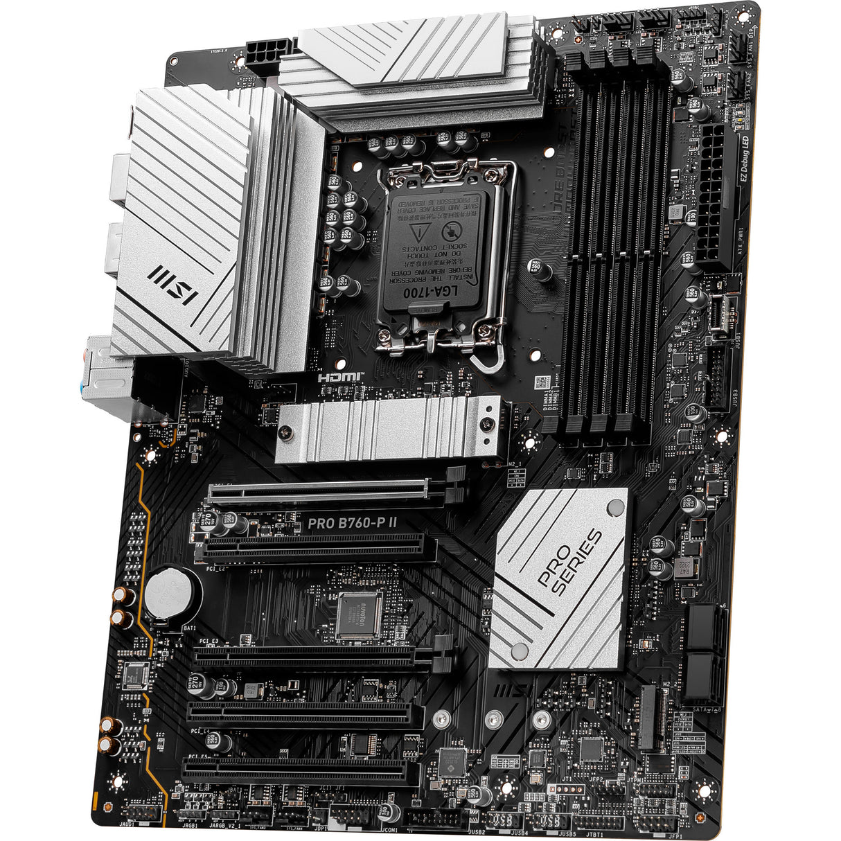Carte mère Msi Pro B760-P II Socket 1700 (noir, RAID, 2,5 Go-LAN, son, ATX)