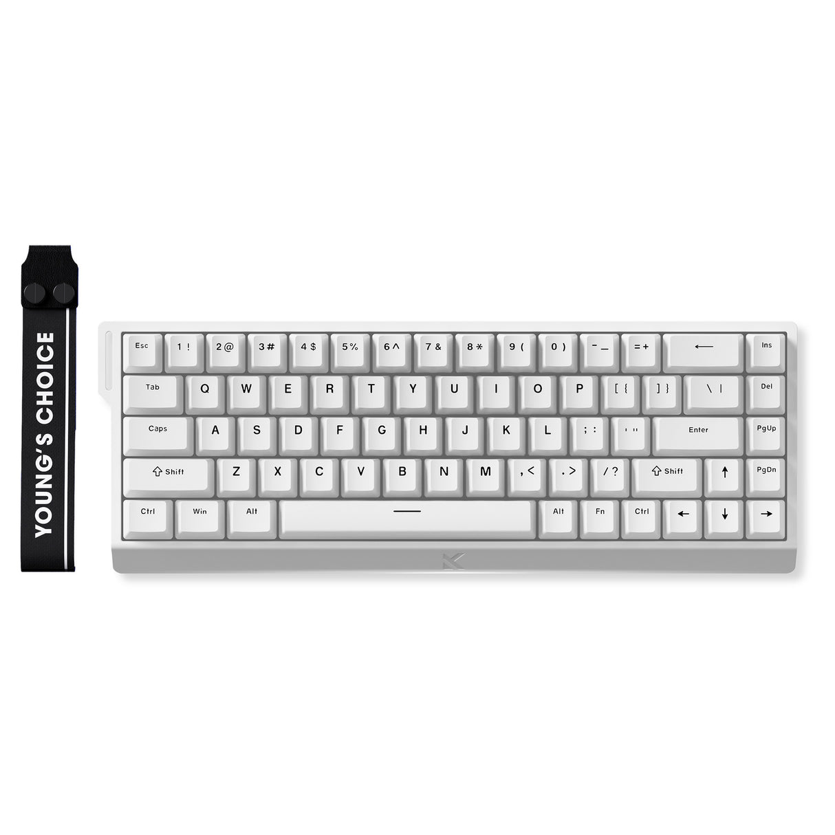 Mchose ace 68 clavier de jeu à commutateur magnétique à effet hall (blanc, disposition américaine (qwerty), ice rhino magnétique, 65%, RVB, hot swap, usb-c, capteur à effet hall)