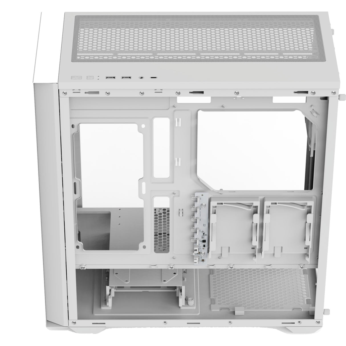 Boîtier tour midi Aerocool b502a (blanc | 2x USB-A | 1x USB-C | RVB)