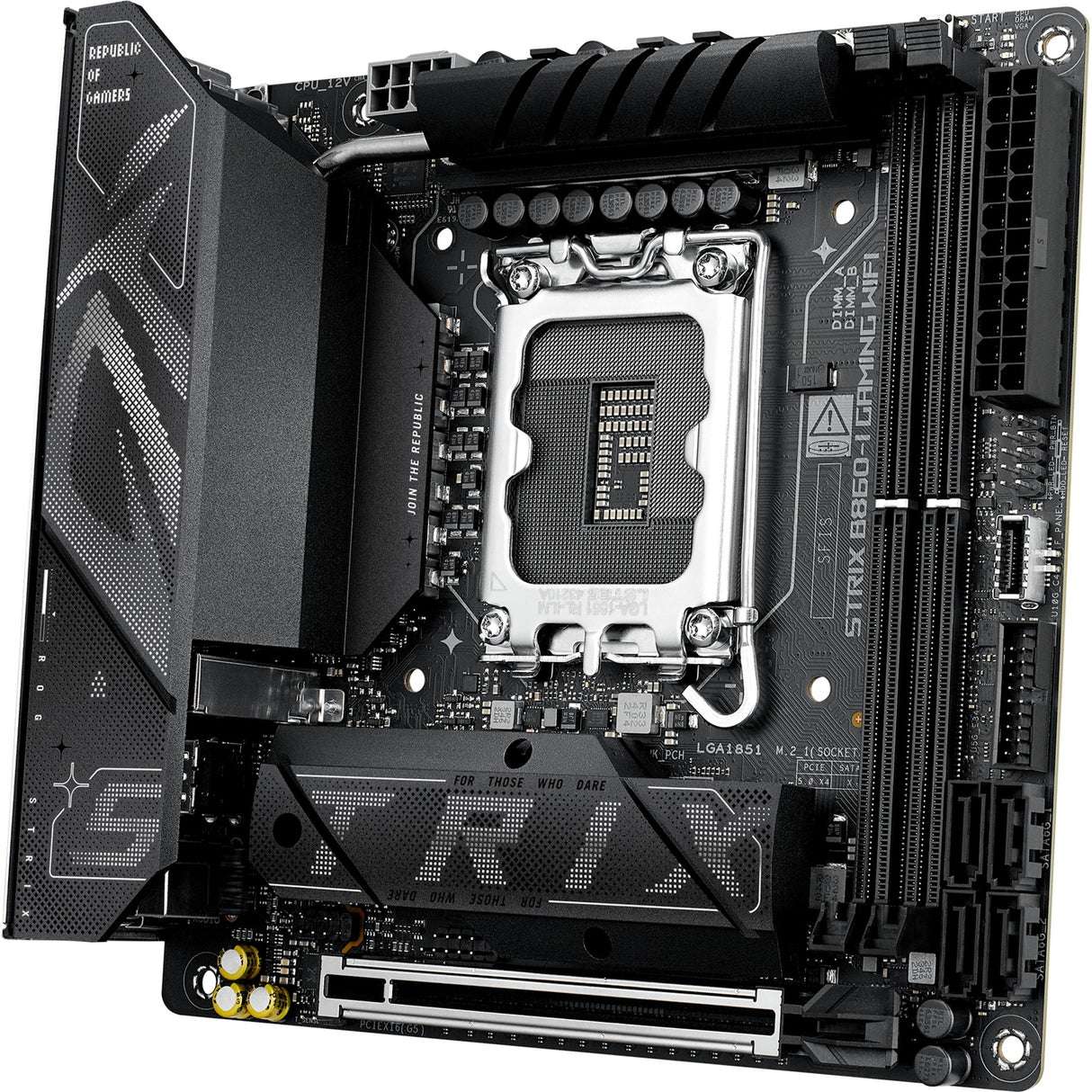 Carte mère Asus ROG Strix B860-I Gaming WiFi Socket 1851 (RAID, 2,5 Go-LAN, WiFi 7, BT, Son, Mini-ITX)