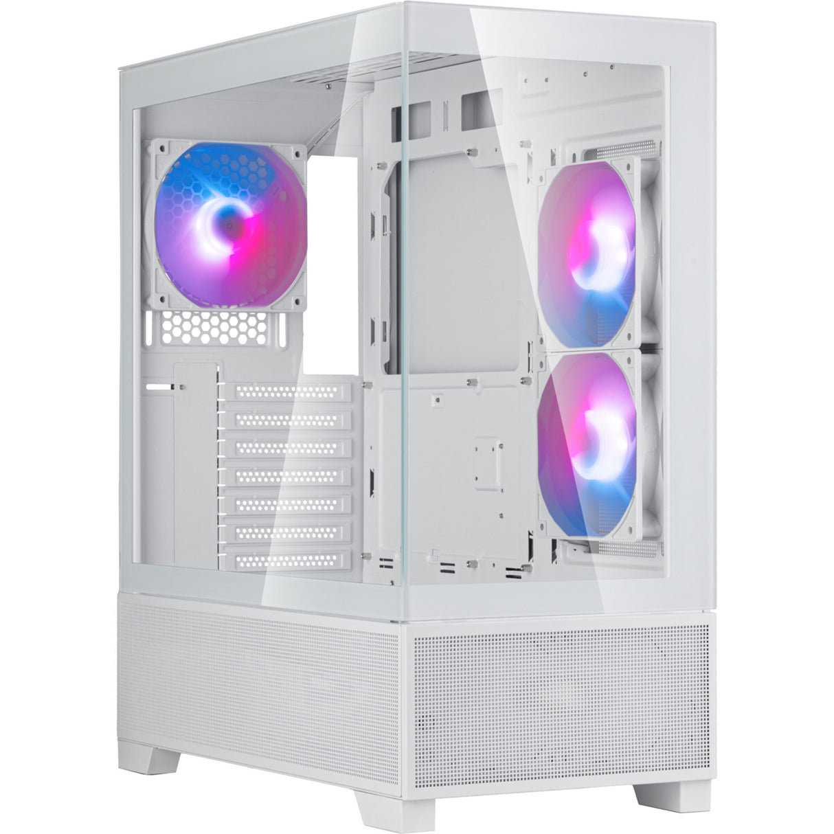 Boîtier mini tour Silverstone lucid 05 (blanc | 2x USB-A | 1x USB-C | RVB | verre trempé)
