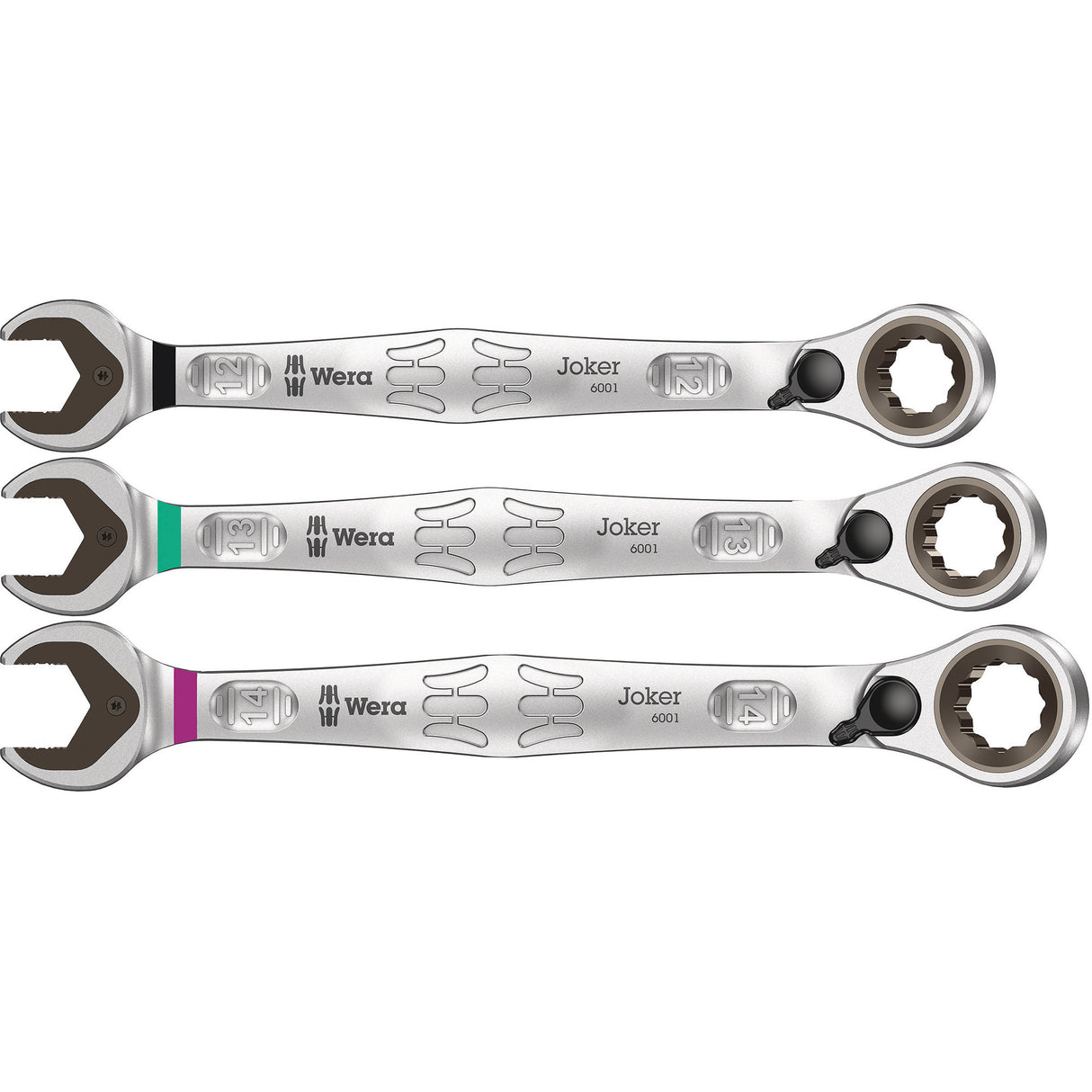 Wera 9733 insert en mousse avec jeu d'interrupteurs joker 6001 1, clé 11 pièces (gris noir)