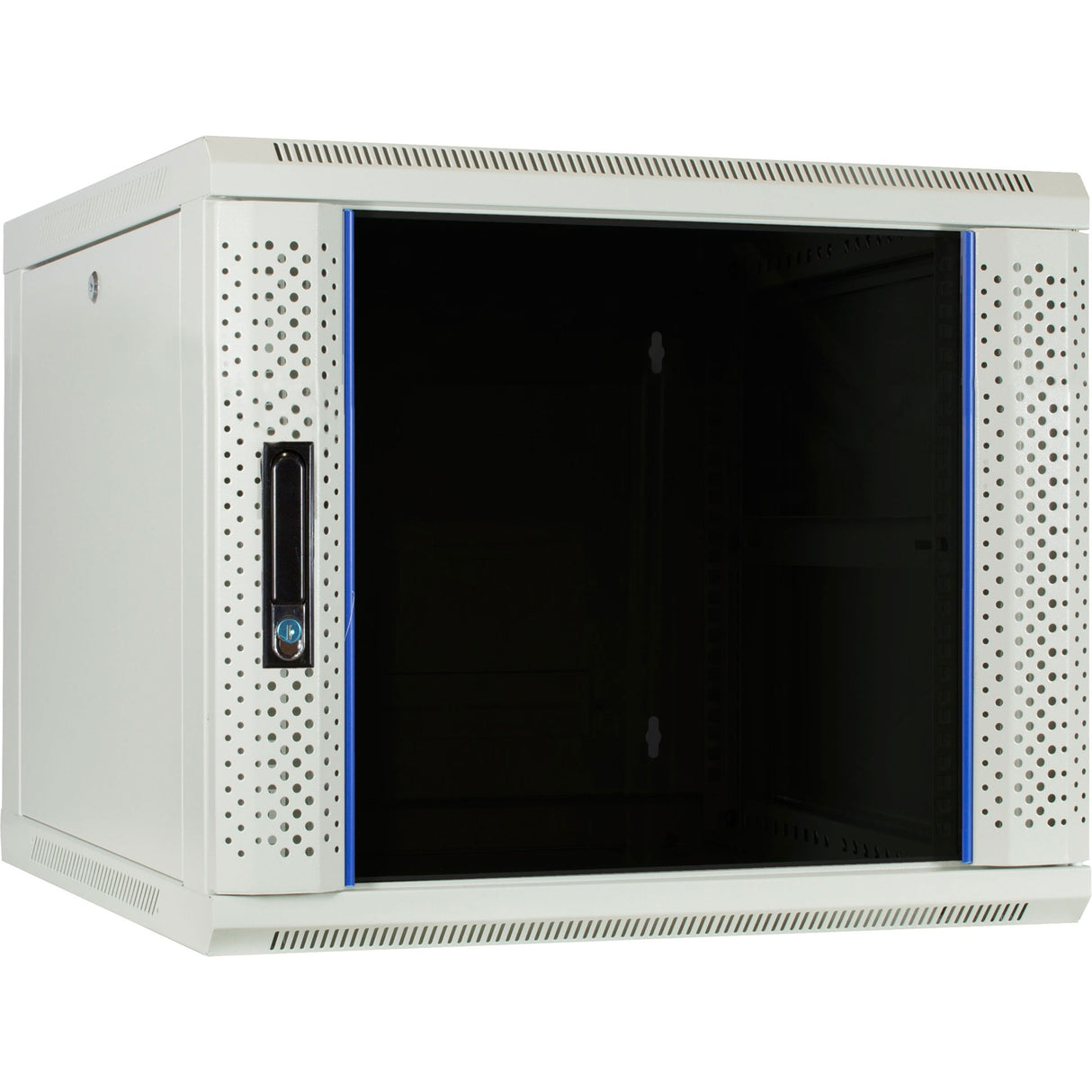 Armoire murale blanche Dsi 9u avec porte vitrée - rack serveur ds6609w (blanc, 600 x 600 x 500 mm)