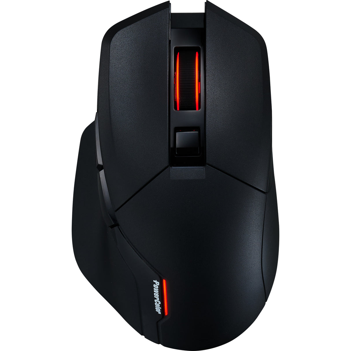 Souris de jeu sans fil Powercolor alphyn am10 (noir rouge, 100 - 26000 dpi, 8k, rgb, usb 2.4g bluetooth 5.2)