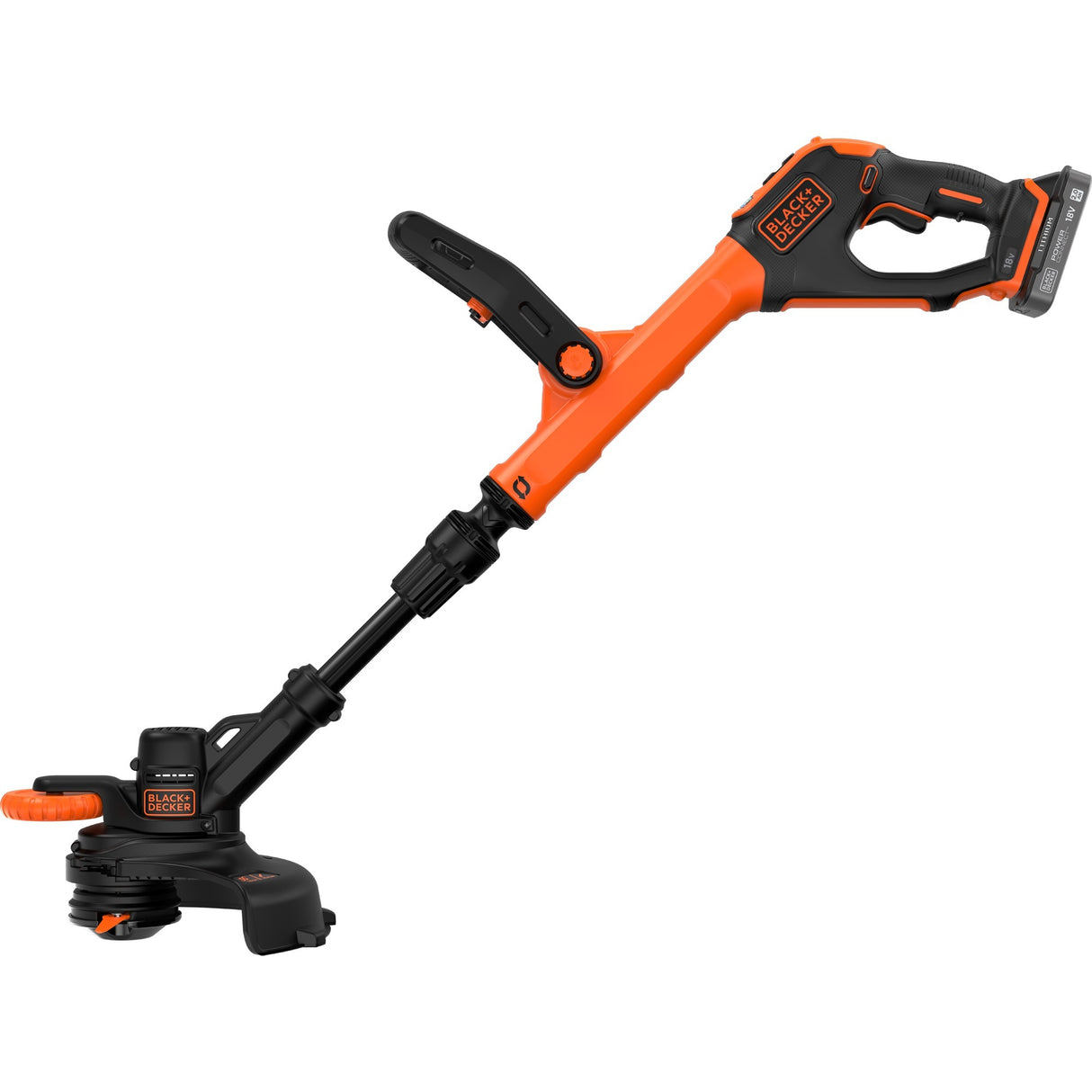 Coupe-herbe Black+decker 18v avec 2 lames et coupe-herbe à batterie (noir orange, 25 cm, batterie incluse)
