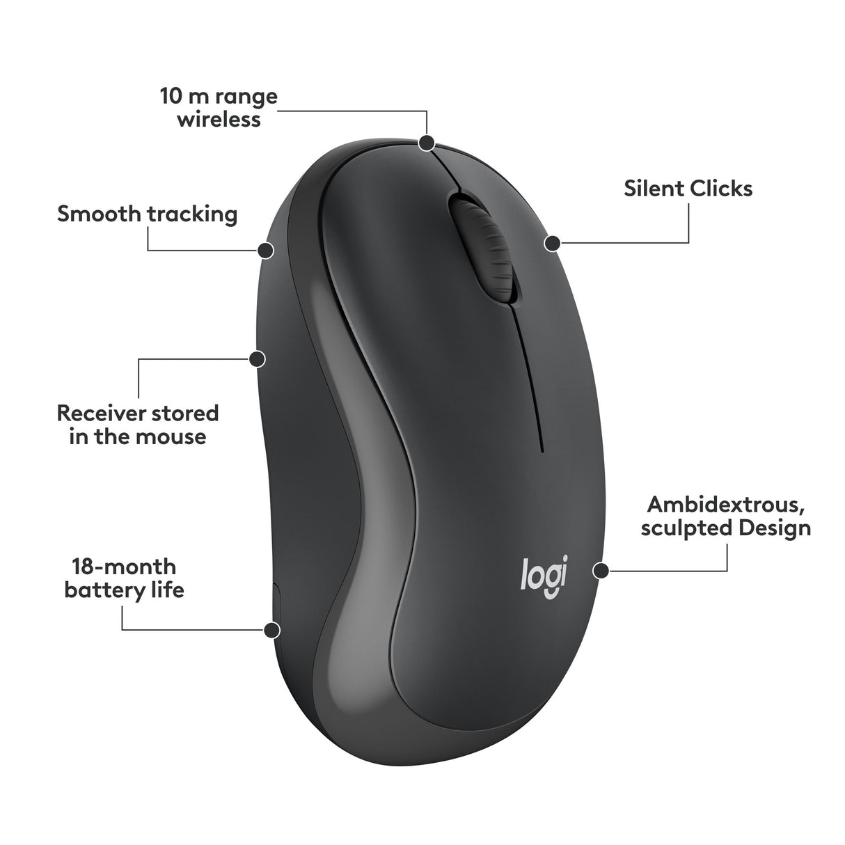 Logitech mk295 ensemble clavier et souris sans fil silencieux (noir, disposition internationale américaine (qwerty), 100 %)