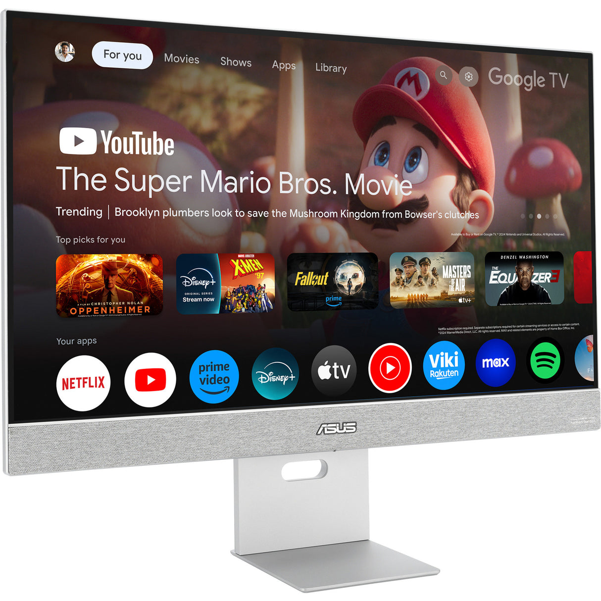 Moniteur intelligent Asus Zenscreen MS32UC 31,5 4K UHD (Gris, HDMI, Display Port, 2x USB-A, USB-C, WiFi)