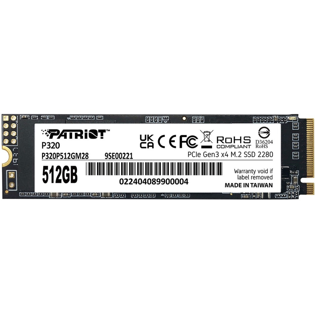 SSD Patriot p320 512 Go (PCIe 3.0 x4, NVME 1.3, M.2 2280)