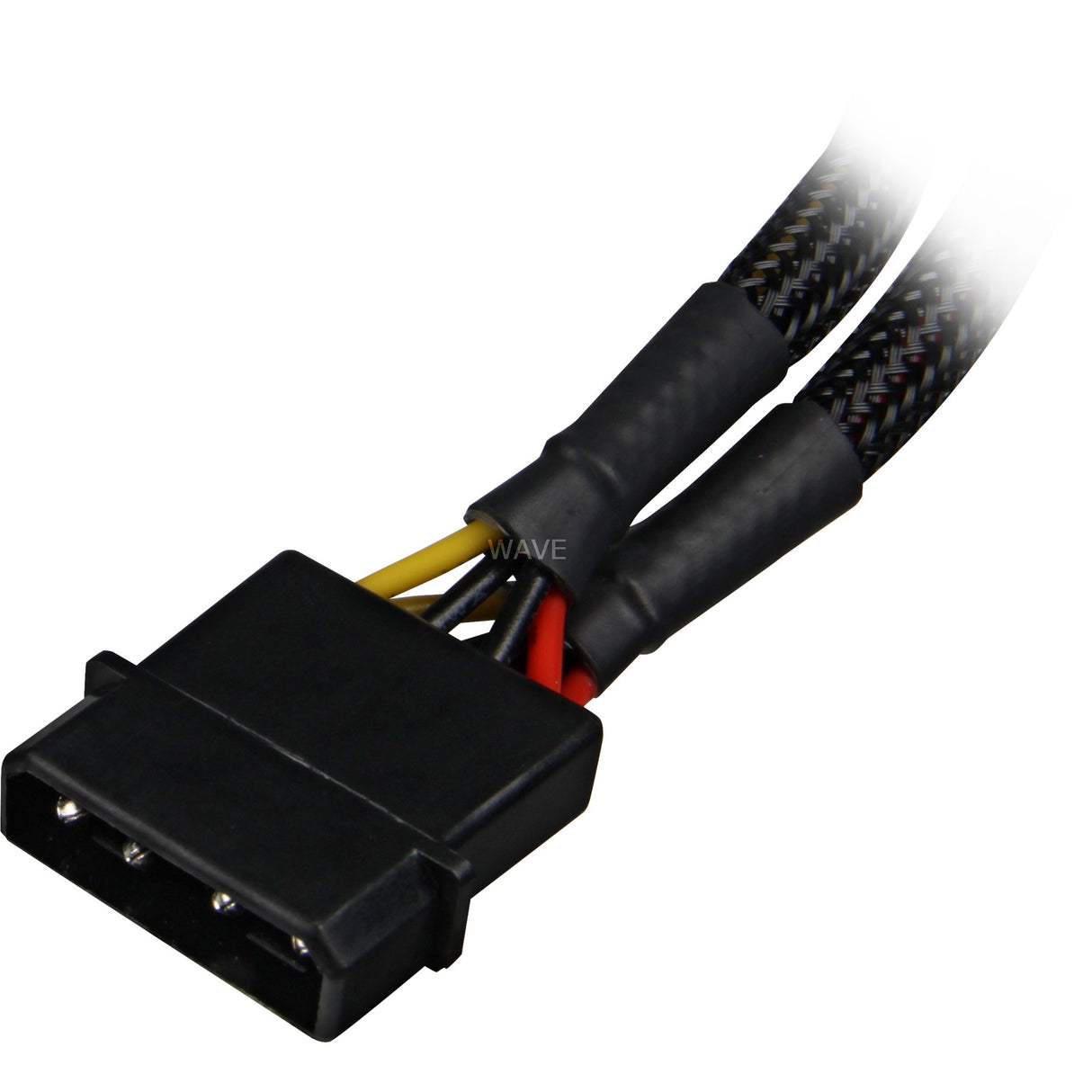 Câble répartiteur d'alimentation en Y Sharkoon 5.25 4 broches (mâle) vers 5.25 4 broches (femelle) (noir, 6 pouces)