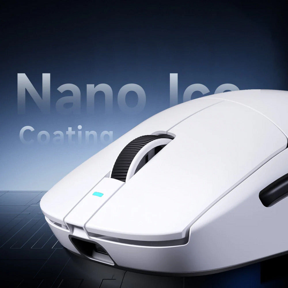 Souris de jeu ultra sans fil Mchose a7 (blanche, jusqu'à 26 000 dpi, Bluetooth USB-C 2,4 GHz)