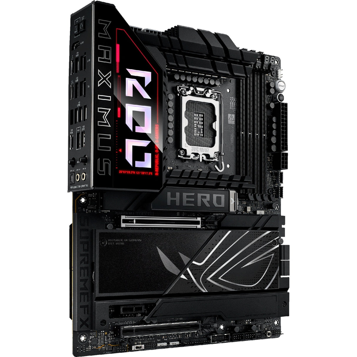 Carte mère Asus Rrog Maximus Z890 Hero Socket 1851 (noir, RAID, 2,5 Go-LAN, 5 Go-LAN, Wi-Fi 7, BT, Sound, ATX)