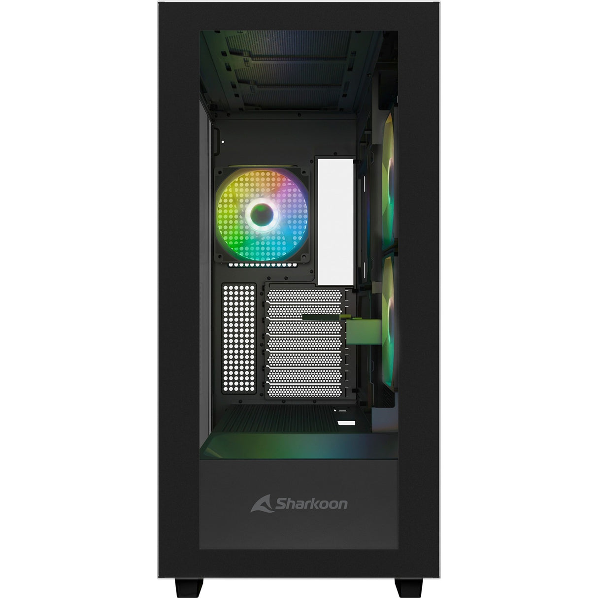 Boîtier tour midi Sharkoon rebel c60 rgb (noir | 2x usb-a | 1x usb-c | rgb | verre trempé)