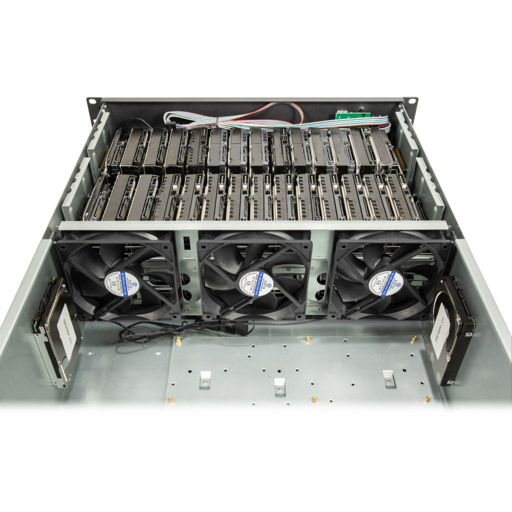 Rack minier Inter-tech 4f28, boîtier de serveur (noir | 2x USB-A)