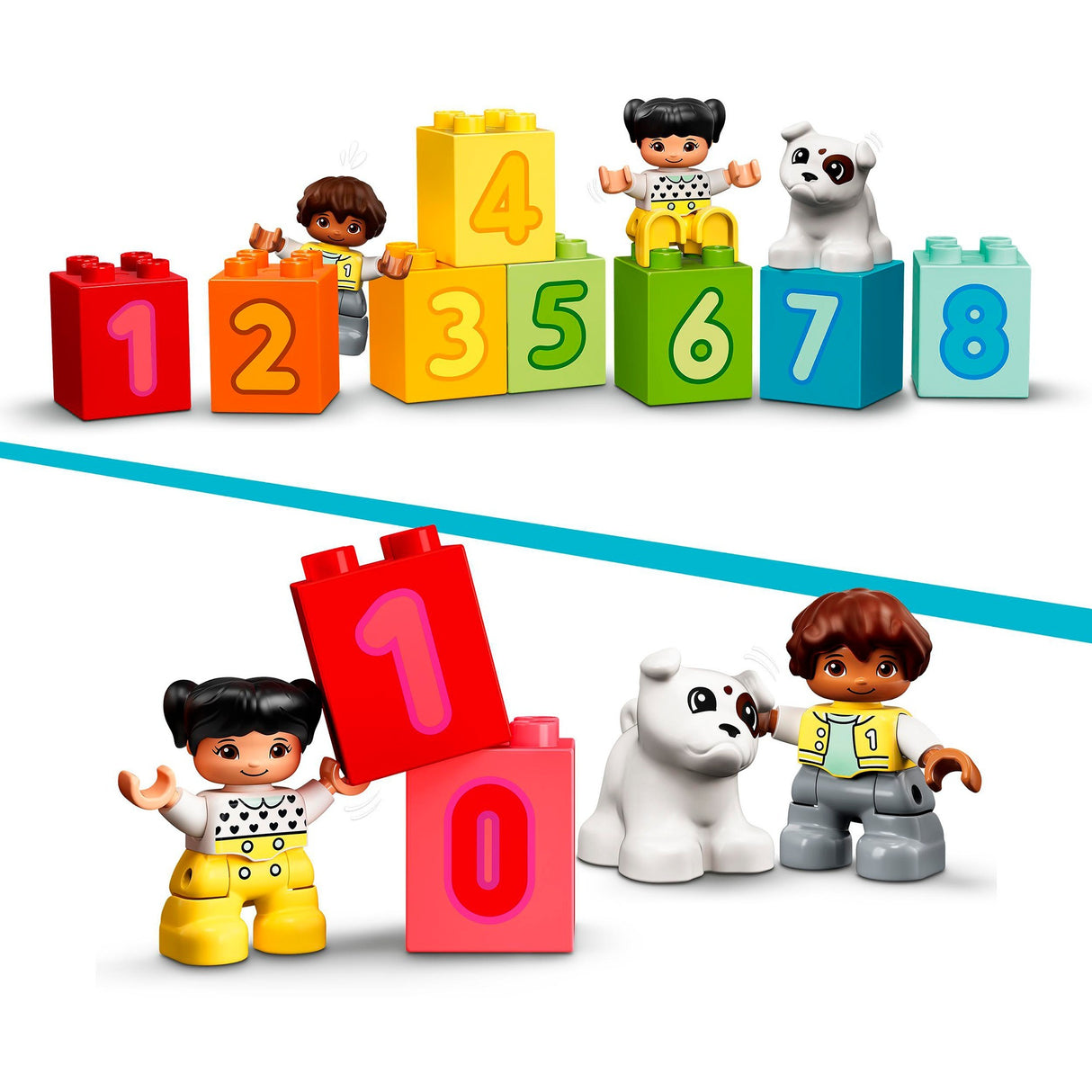 Lego duplo - train numéroté - jouet de construction apprendre à compter (10954)