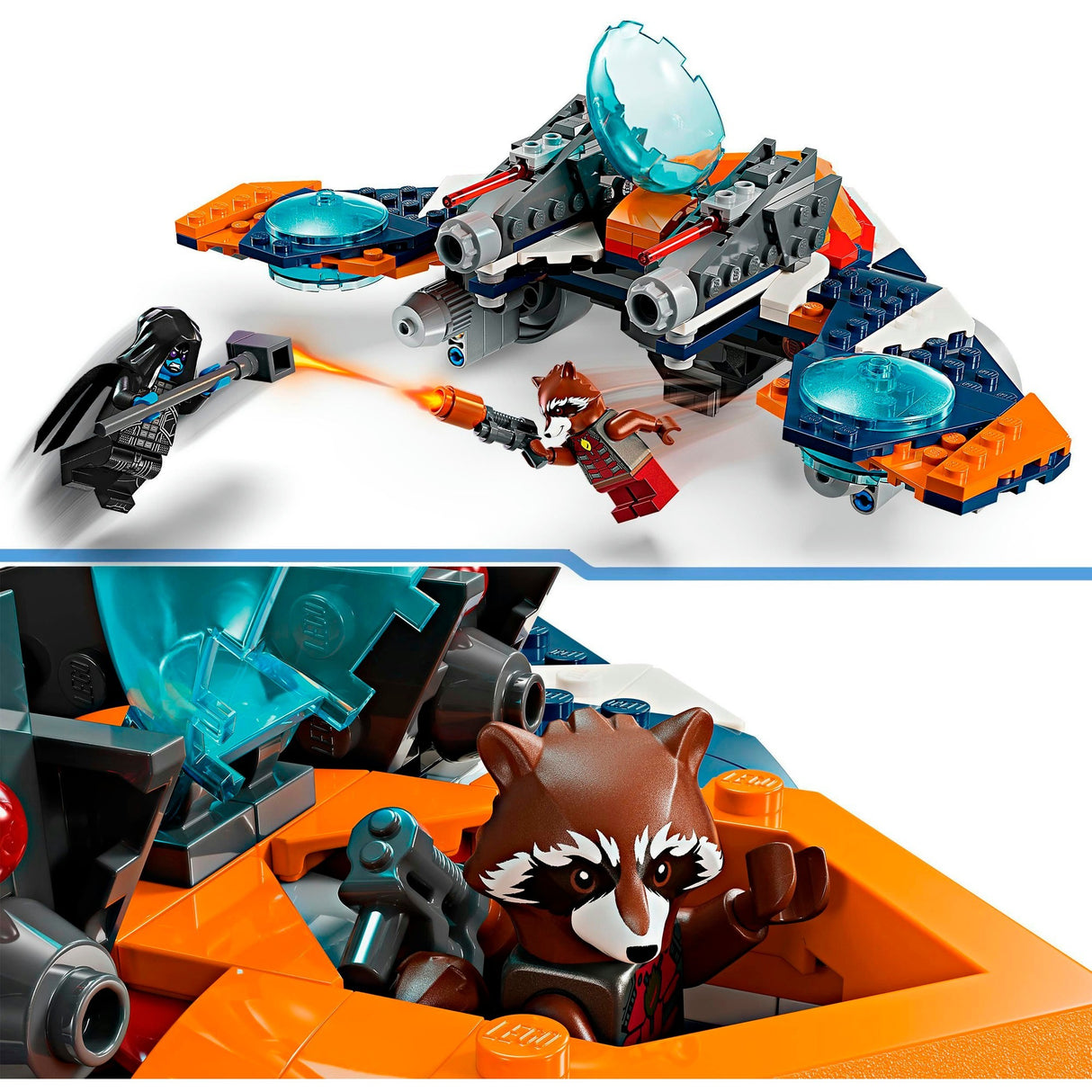 Lego Marvel - Jouets de construction Rockets Warbird contre Ronan (76278)