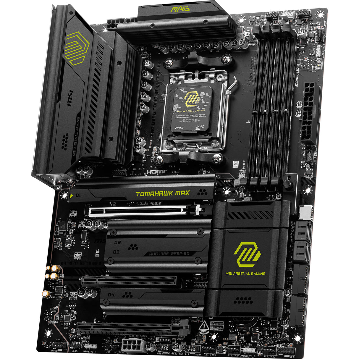 Carte mère MSI Mag B850 Tomahawk Max WiFi Socket AM5 (RAID, 5 Go-LAN, WiFi 7, BT, Son, ATX)