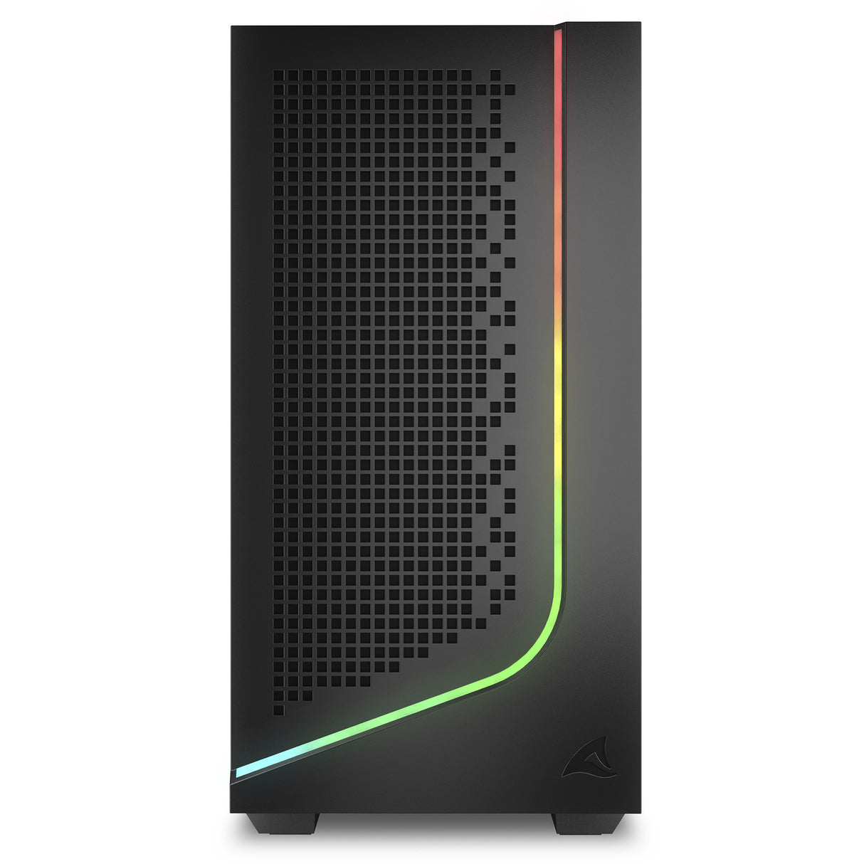 Boîtier tour midi Sharkoon j1000 argb (noir | 3x usb-a | rgb | verre trempé)