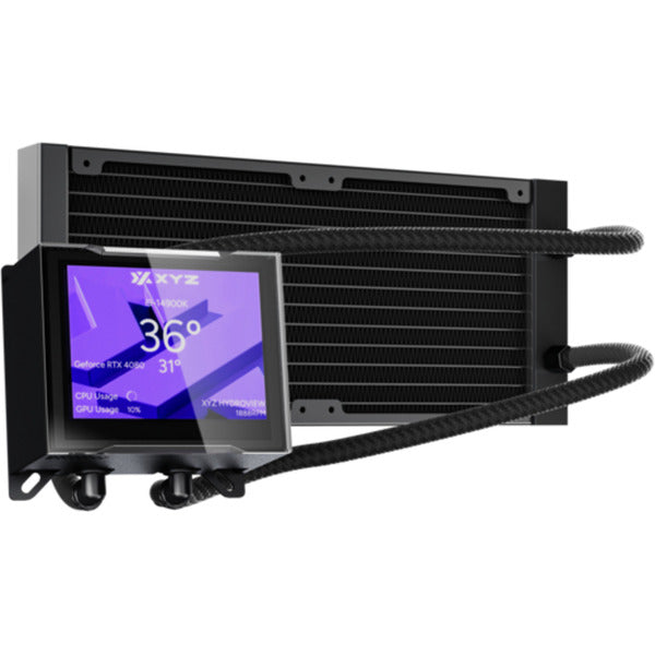 Xyz pc gear hydroview aio 240 refroidissement par eau (noir, argb, pwm)