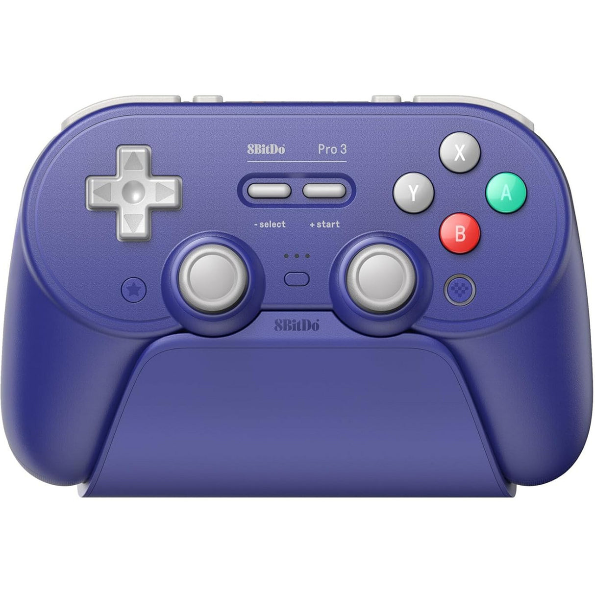 Manette de jeu Bluetooth 8bitdo pro 3 (violet blanc, commutateur 1 2, PC, Android, USB Bluetooth 2,4 GHz)
