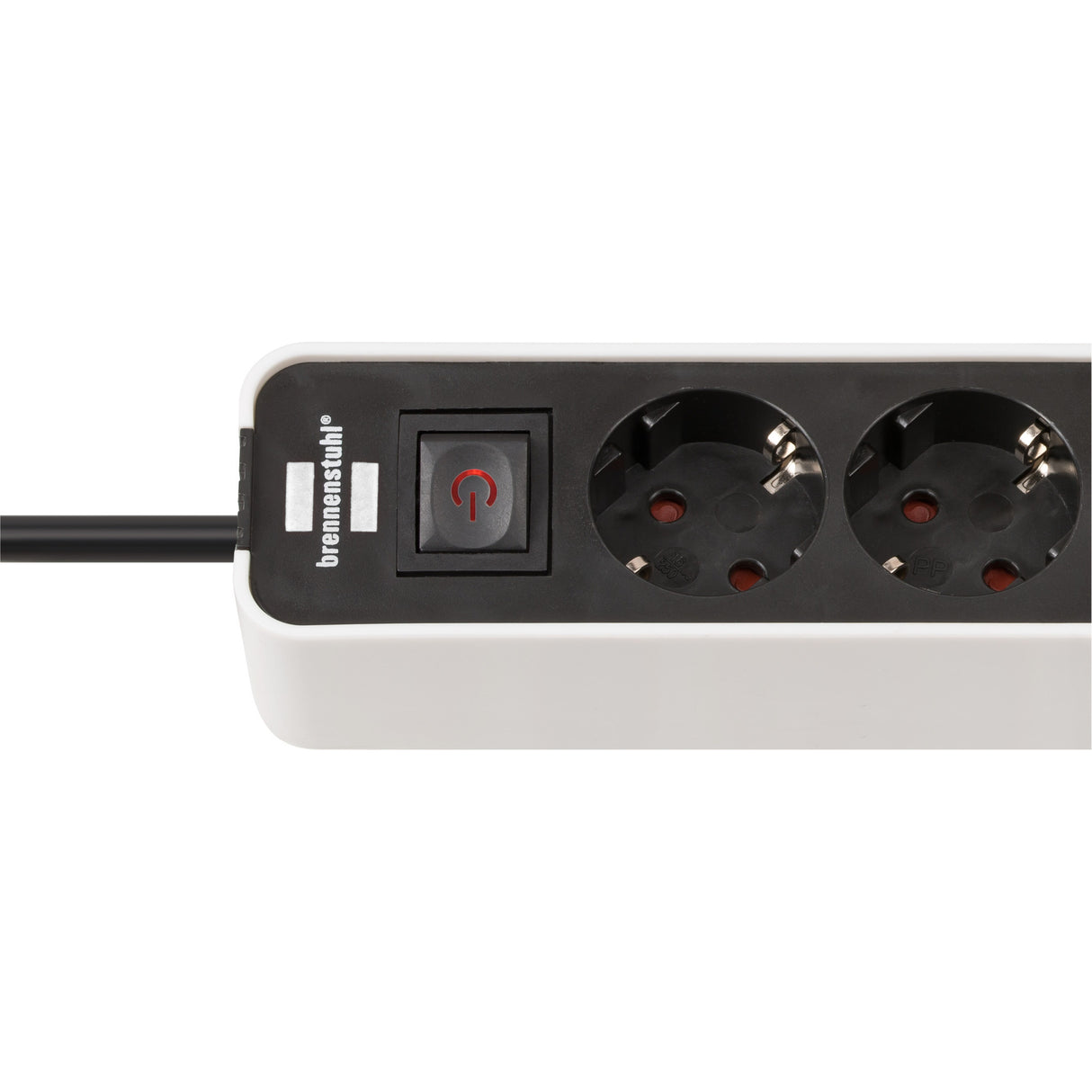 Multiprise ecolor Brennerstuhl avec 2 prises de charge USB-C | 4 fois | blanc noir | 1,5m h05vv-f 3g1,5 - 1153240126