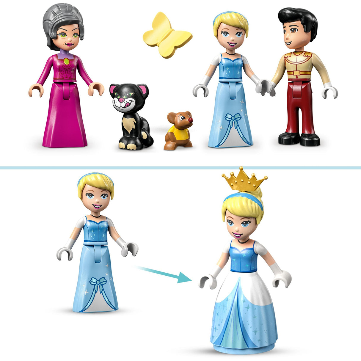 LEGO LEGO Princess 43206 Le château de Cendrillon et le prince