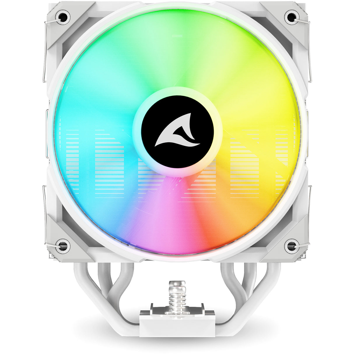 Refroidisseur de processeur Sharkoon a50 RVB (blanc, connecteur de ventilateur PWM à 4 broches)