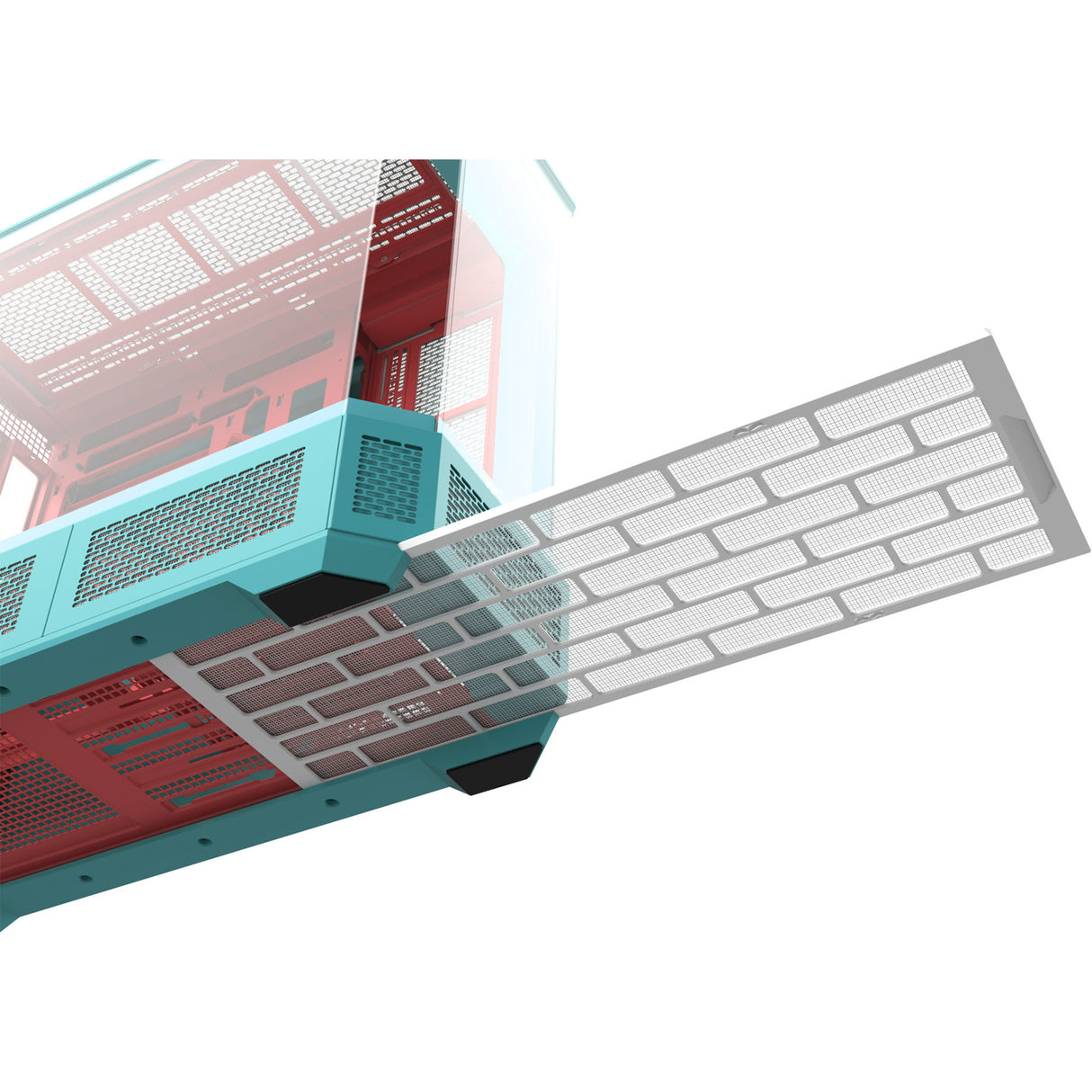 Boîtier grande tour Thermaltake view 600 tg menthe fraise (menthe berry | 2x USB-A | 1x USB-C | verre trempé)