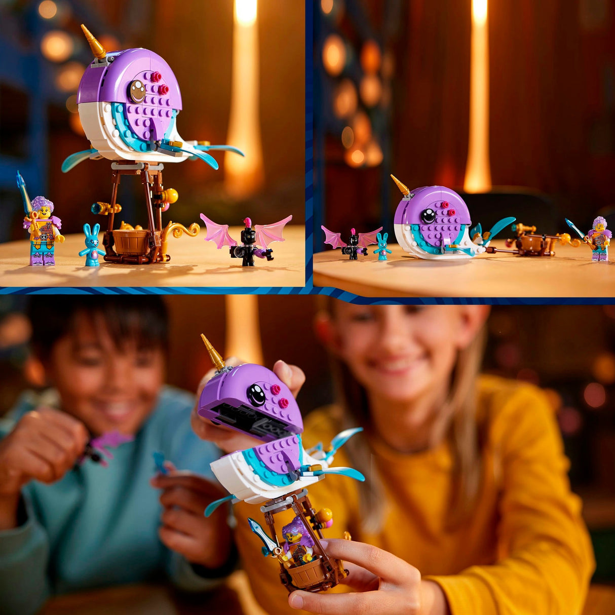 Lego dreamzzz - jouet de construction en montgolfière narval d'izzie (71472)