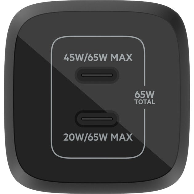 Belkin Boostcharge Pro 2-POORT USB-C GAn Mur Wall avec P