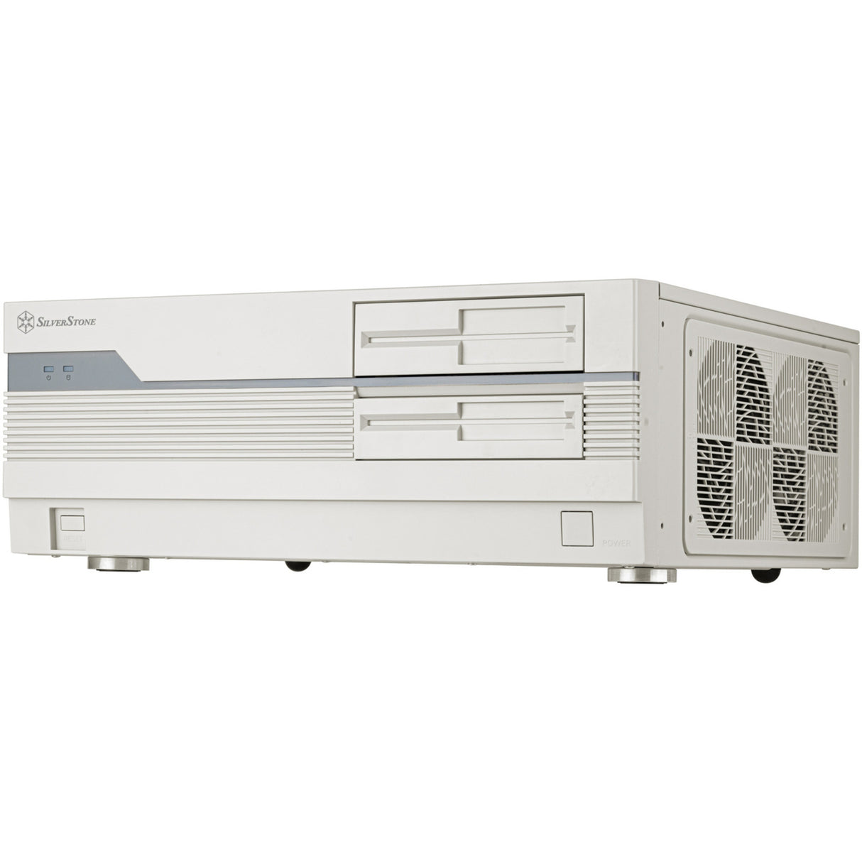 Boîtier HTPC Silverstone FLP01 (crème | 2x USB-A | 1x USB-C)