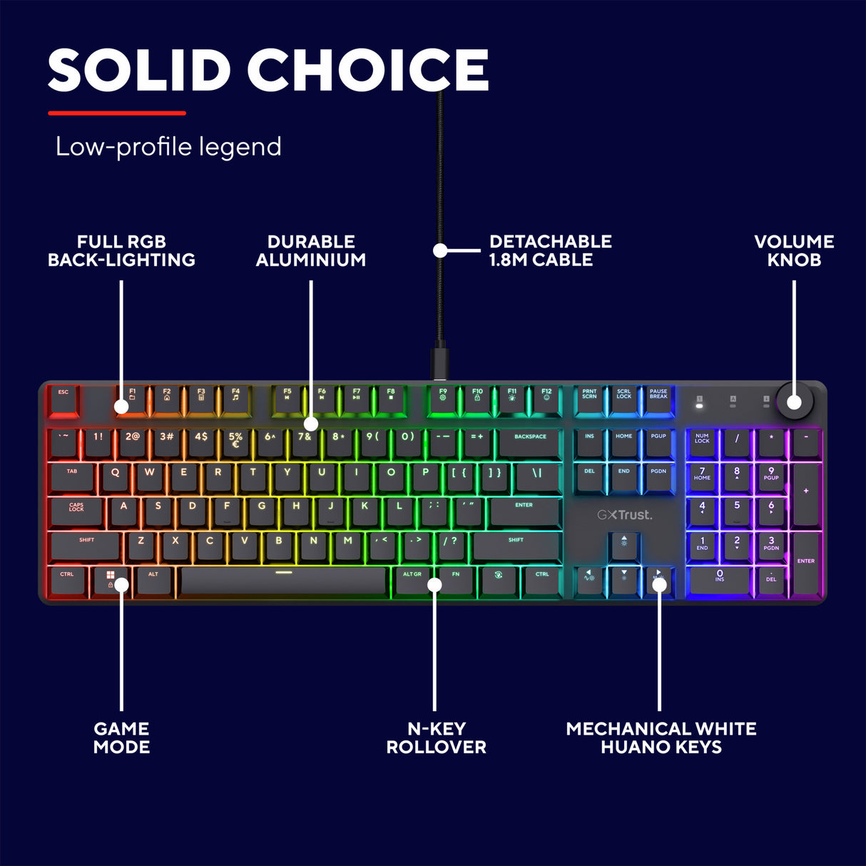 Trust GXT 866 Torix Clavier de jeu mécanique de haute qualité