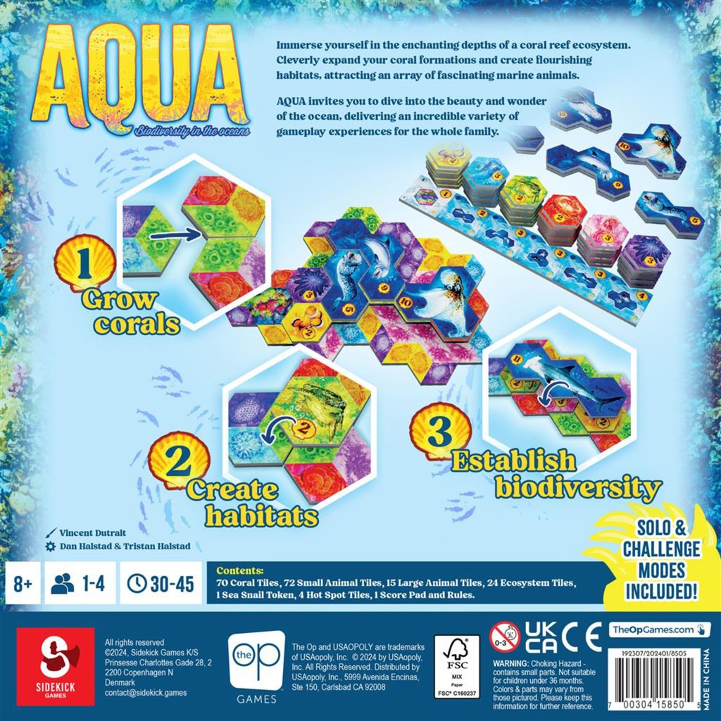Ty European Player Network Aqua : Jeu de société Biodiversi in the Oceans (anglais, 1 à 4 joueurs, 30 à 45 minutes, à partir de 8 ans)