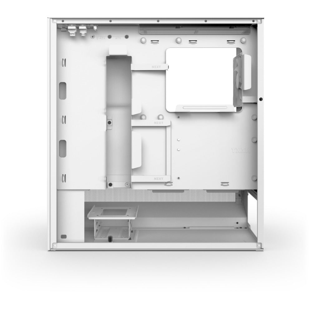 Boîtier tour midi Nzxt h5 flow rgb v2 (blanc | 1x usb-a | 1x usb-c | rgb | verre trempé)