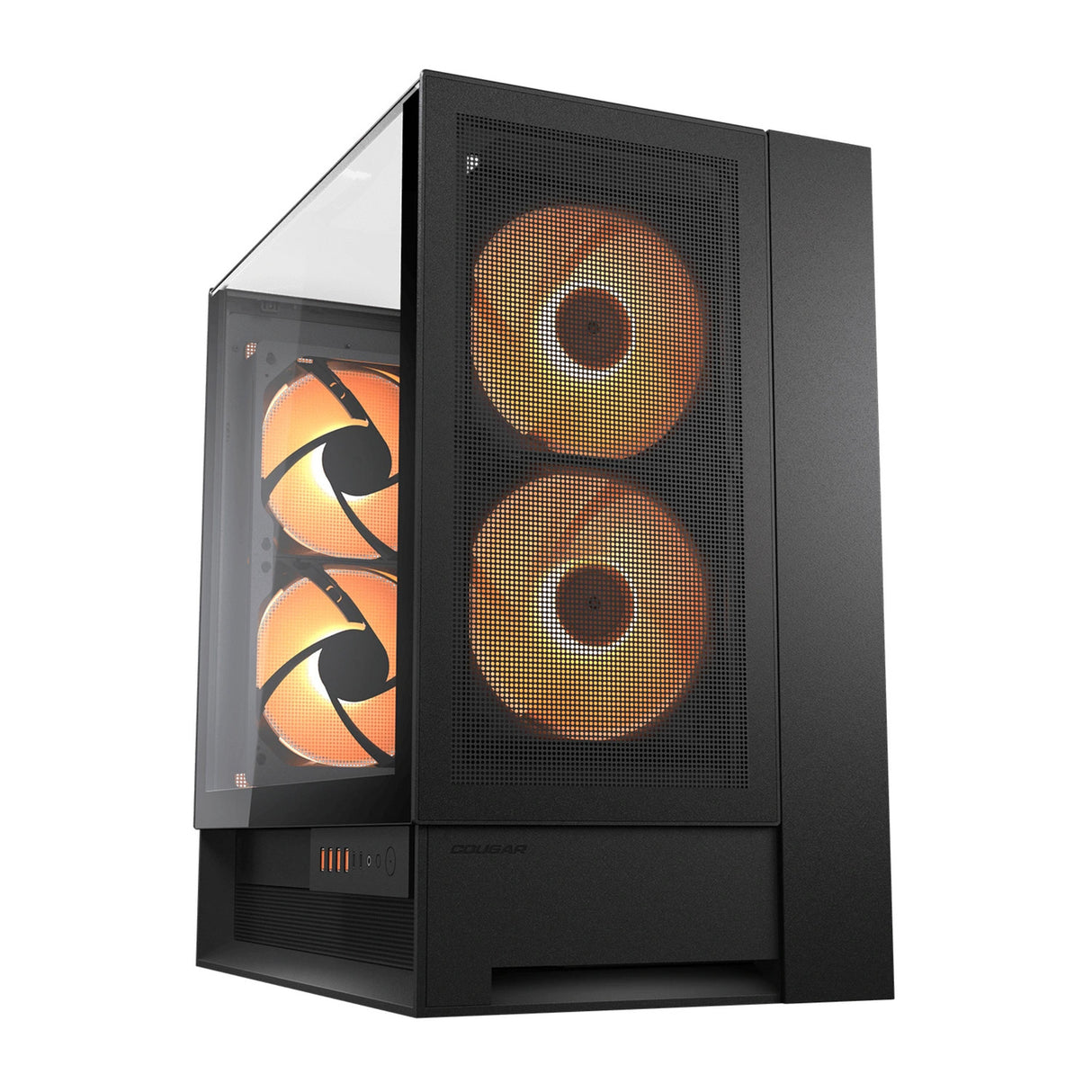 Boîtier tour midi Cougar omnix (noir | 4x USB-A | 2x USB-C | verre trempé)