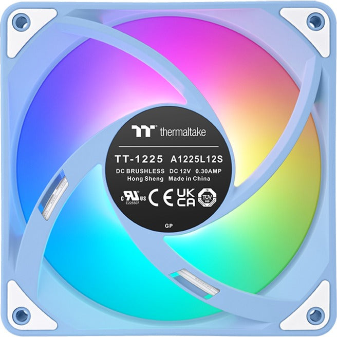 Thermaltake ct120 ex reverse argb sync pc cooling fan hydrangea blue (3-fan pack) case fans (lichtblauw, 3 stuks, 120 x 120 x 25 mm, pwm)