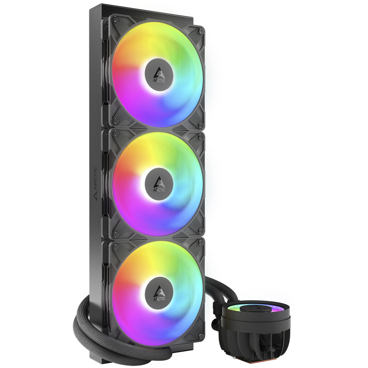 Arctic Liquid Freezer III Pro 420 A-RGB Refroidissement par eau (noir, connecteur de ventilateur PWM 4 broches)