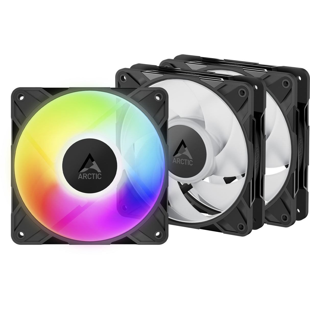 Ventilateurs de boîtier Arctic p12 pro a-rgb (noir, 3 pièces, 120 x 120 x 25 mm, pwm)