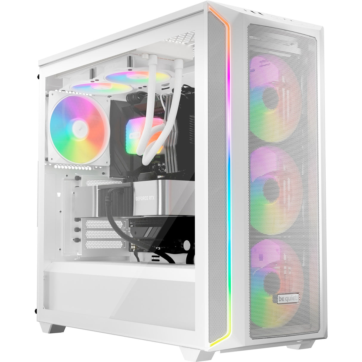 Soyez silencieux! Light Wings LX PWM Ventilateurs de boîtier RGB haute vitesse (blanc, 3 pièces, 120 x 120 x 25 mm)