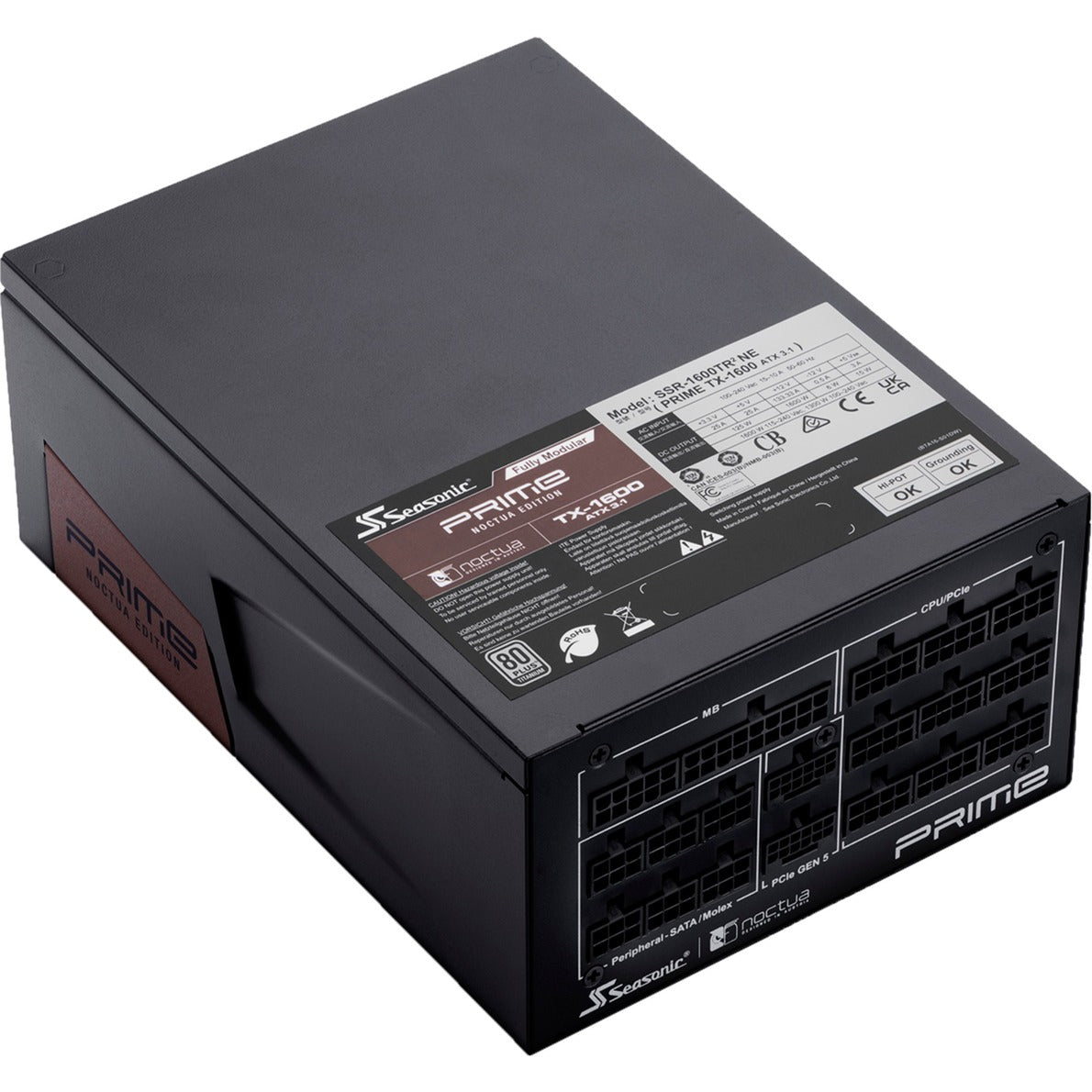 Alimentation modulaire 1600 watts Noctua prime tx-1600 édition (noir, 2x 12vhpwr, 6x pcie)