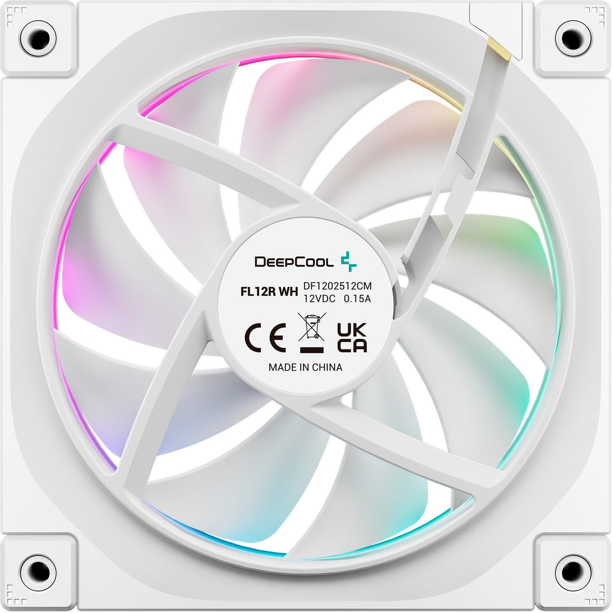 Ventilateur de boîtier Deepcool fl12r rgb (blanc, 120 x 120 x 25 mm, pwm)