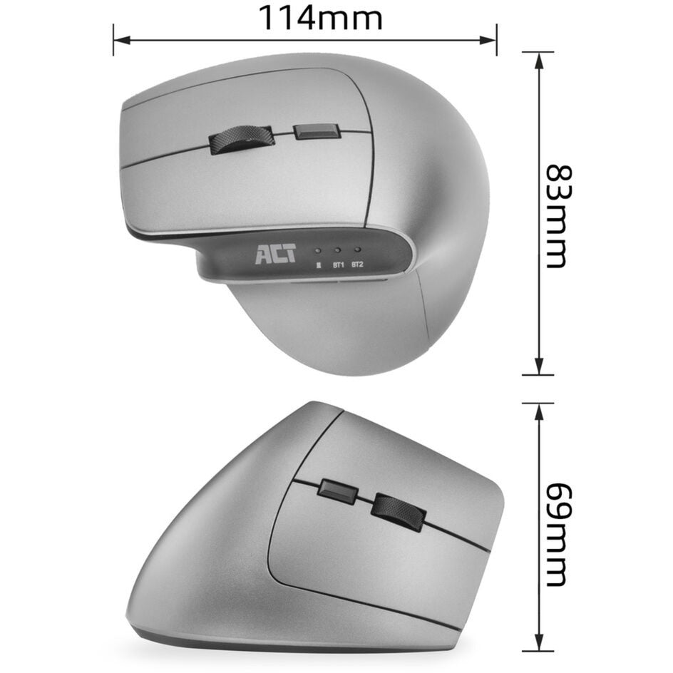 Act Connectivité Souris ergonomique sans fil avec Bluetooth et USB-C