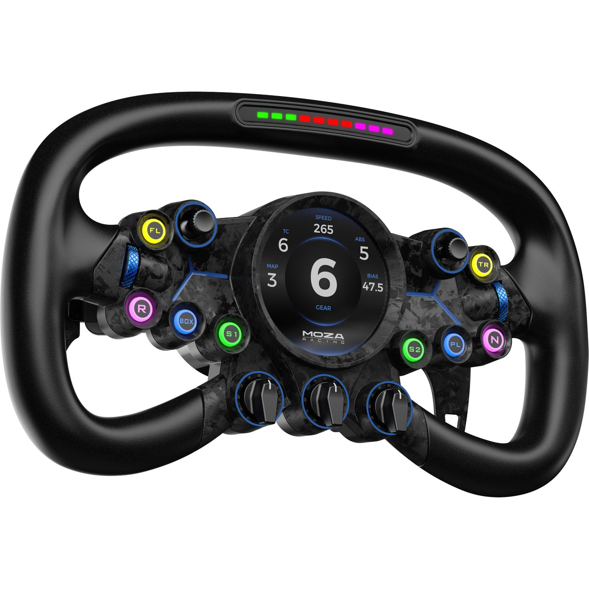 Module complémentaire de guidon Moza vision gs (carbone noir)