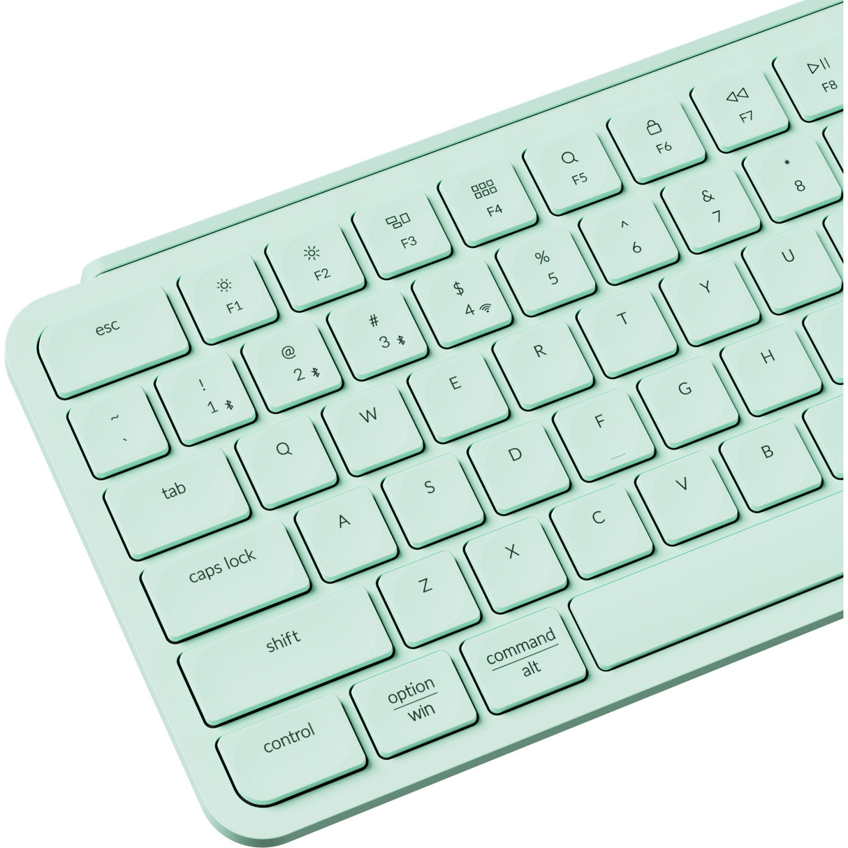 Clavier Keychron b6 pro-k7 (menthe, disposition américaine (qwerty), commutateurs ciseaux, 100%, abs, 2,4 ghz | bluetooth 5.2 | usb-c)