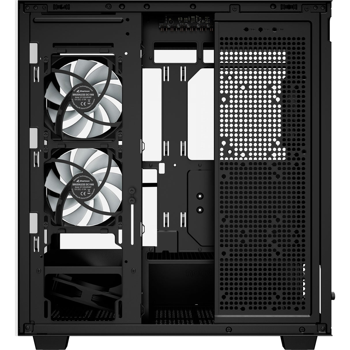 Boîtier tour midi Sharkoon rebel c60 rgb (noir | 2x usb-a | 1x usb-c | rgb | verre trempé)