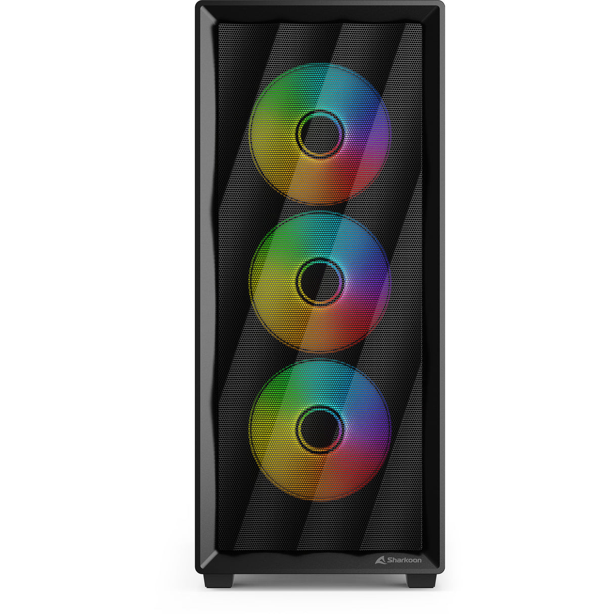 Sharkoon VK4 ARGB Boîtier Midi Tower (noir | 2x USB-A | RGB | verre trempé)