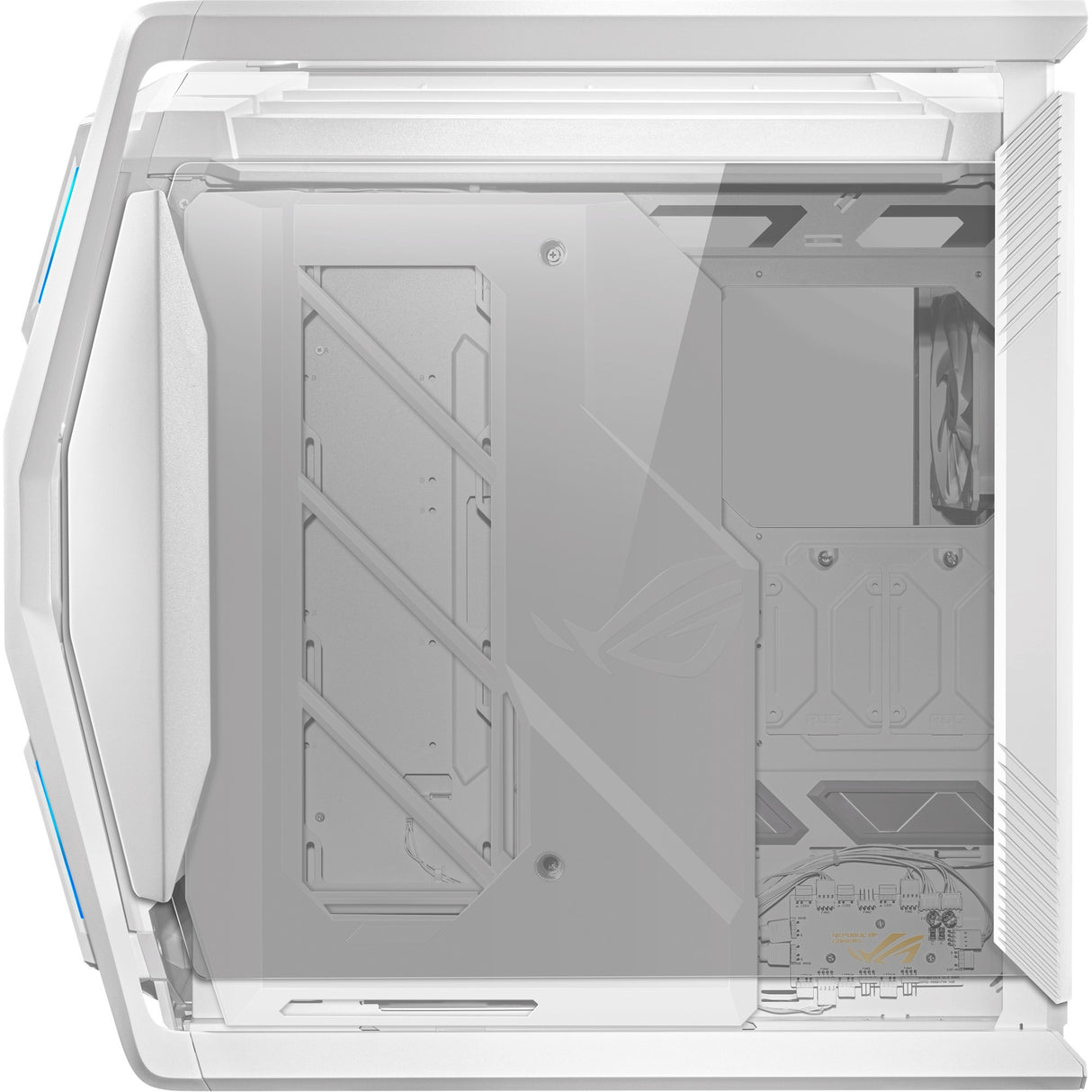Boîtier grande tour Asus rog hyperion gr701 (blanc | 4x usb-a | 2x usb-c | rgb | verre trempé)