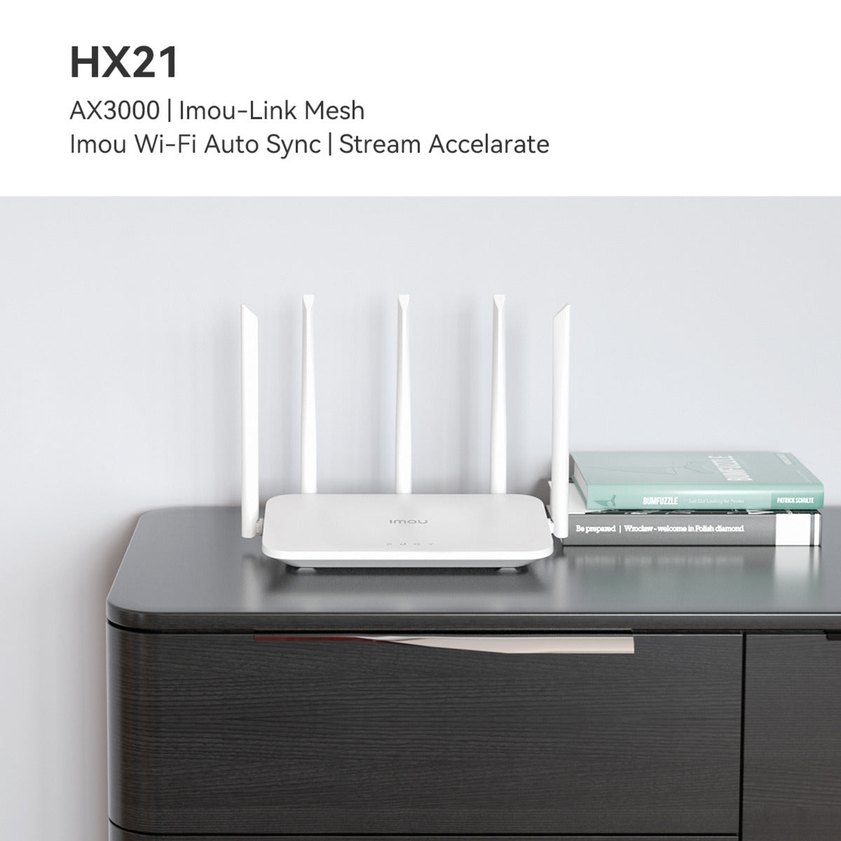 Routeur Wi-Fi 6 double bande Imou HX21 AX3000 (blanc, maillé)