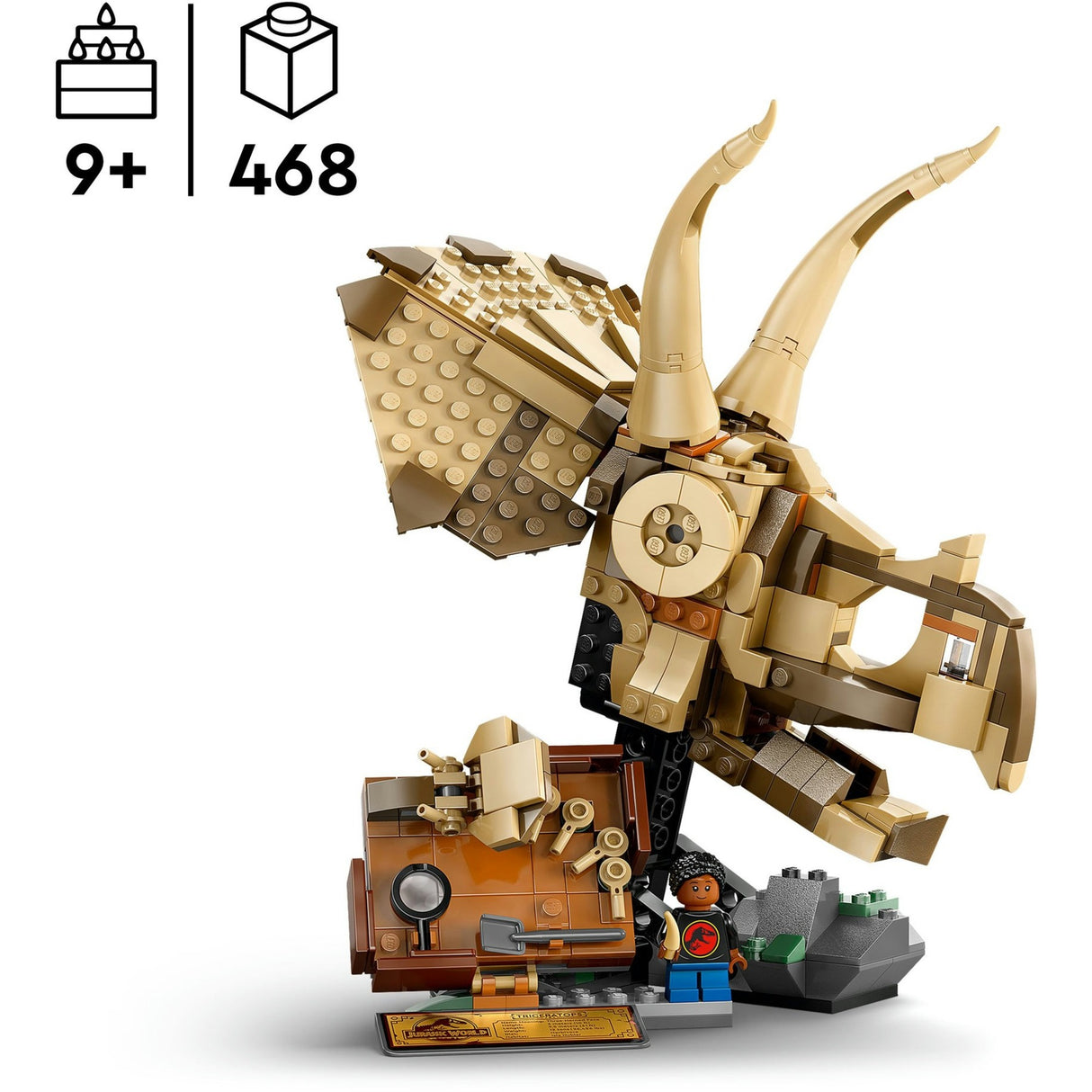 Lego Jurassic World 76969 Fossiles de dinosaures : crâne de tricératops