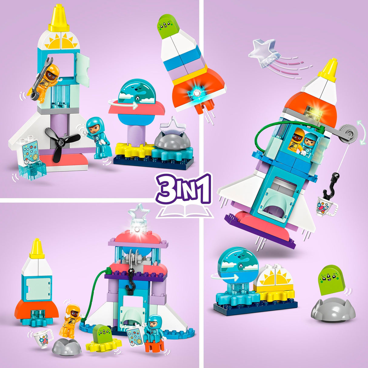Lego Duplo - Jouet de construction 3 en 1 Aventure spatiale (10422)